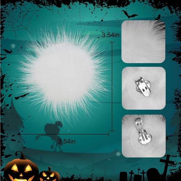 Tinker bell Butterfly/ Fairy light up wings +2 fluffy faux mink shoe clips - Picture 7 of 9